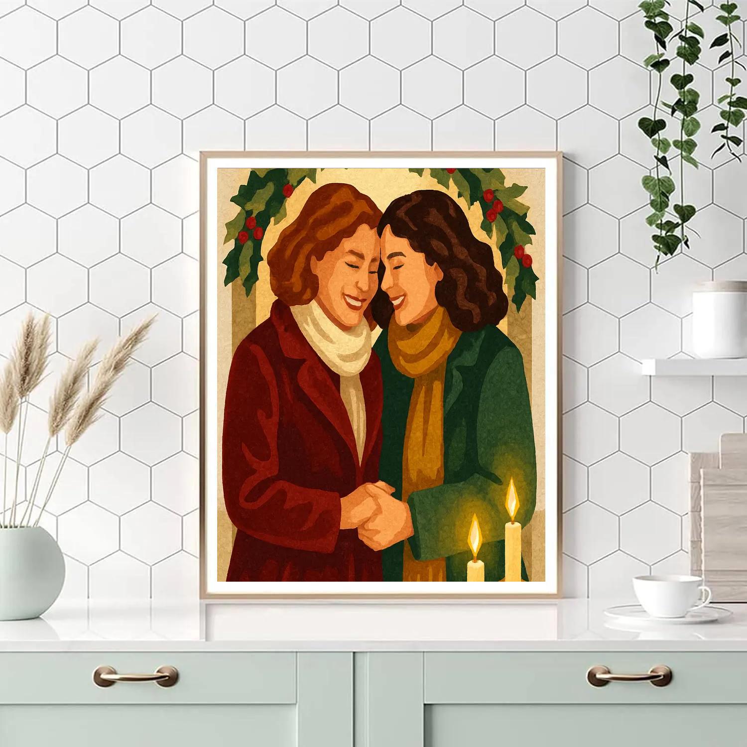 Holly-Line Reunion Painting by numbers kit