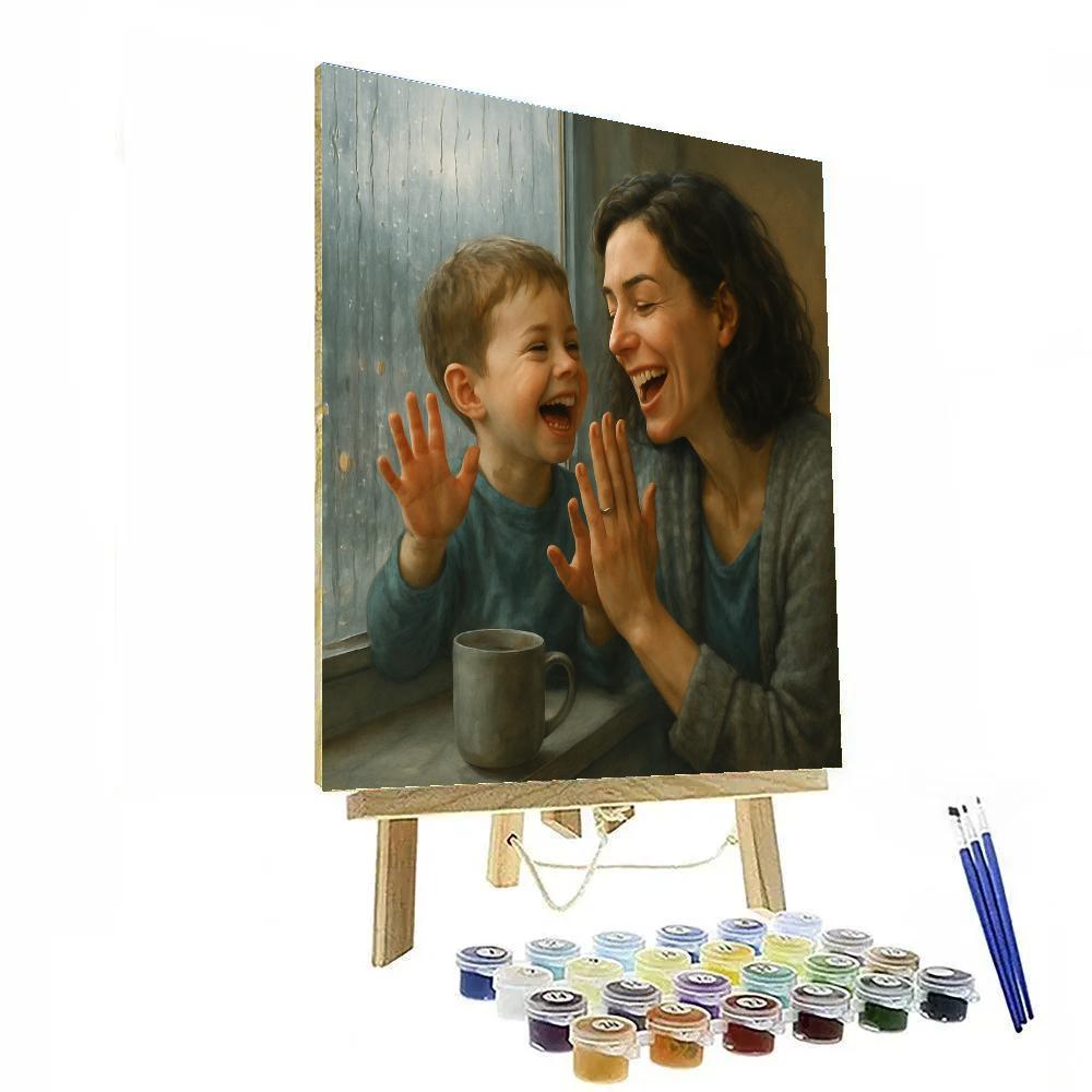 Rainy Day Window Sharing Paint by numbers kits