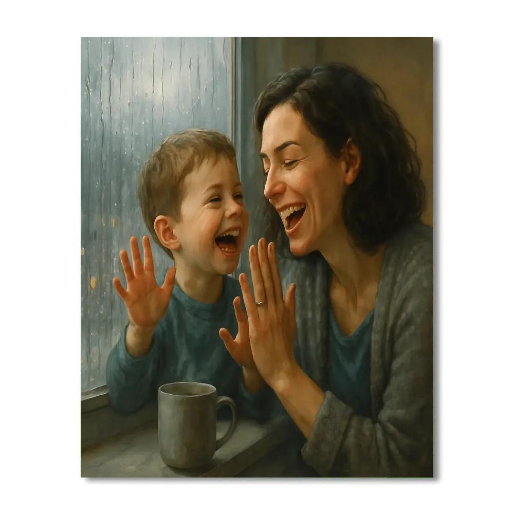 Rainy Day Window Sharing Paint by numbers kits