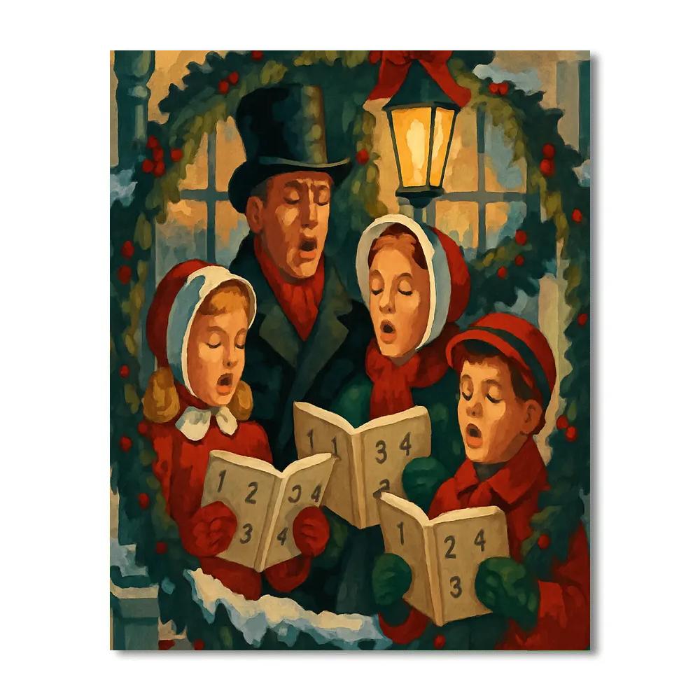 Porchlight Carols paint by numbers