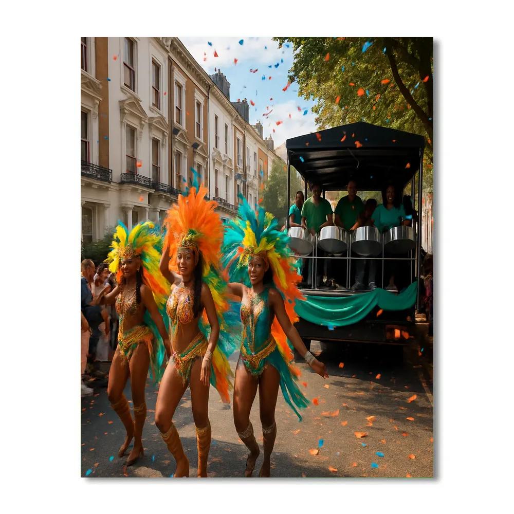 Notting Hill Carnival Dance Route DIY paint by numbers