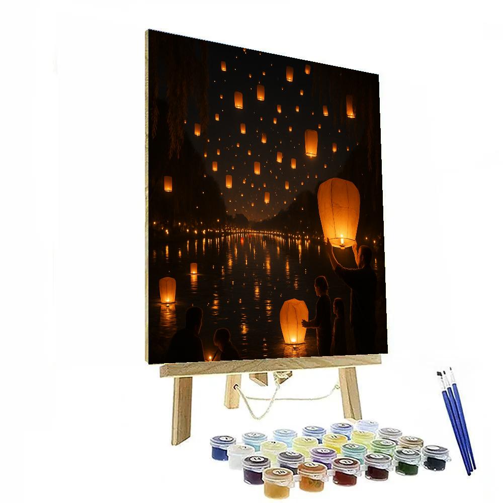 Lantern Festival Sky Release DIY paint by numbers