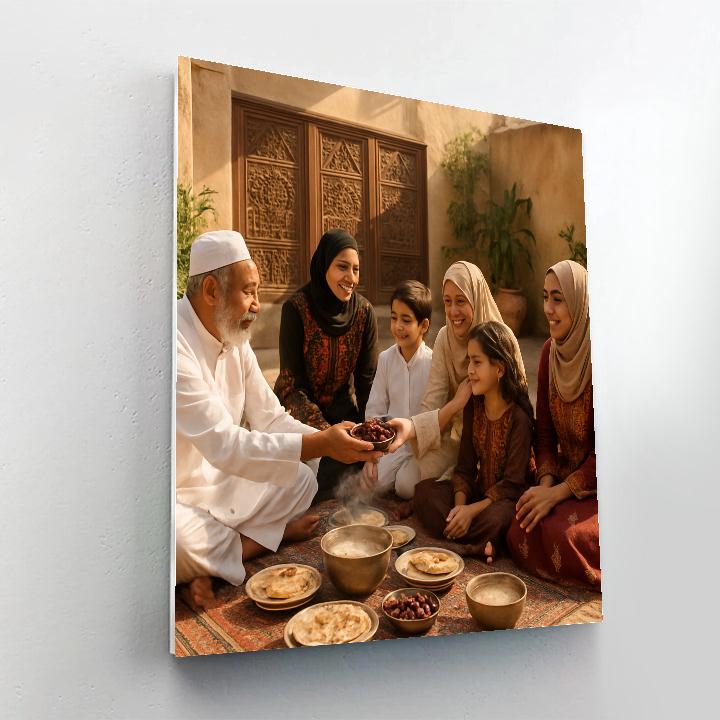 Eid Morning Feast Courtyard painting number kit