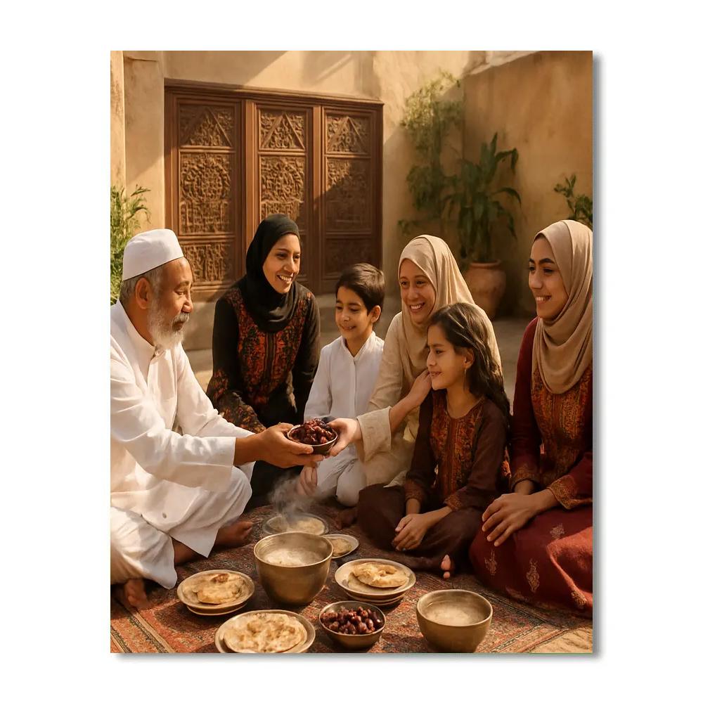 Eid Morning Feast Courtyard painting number kit
