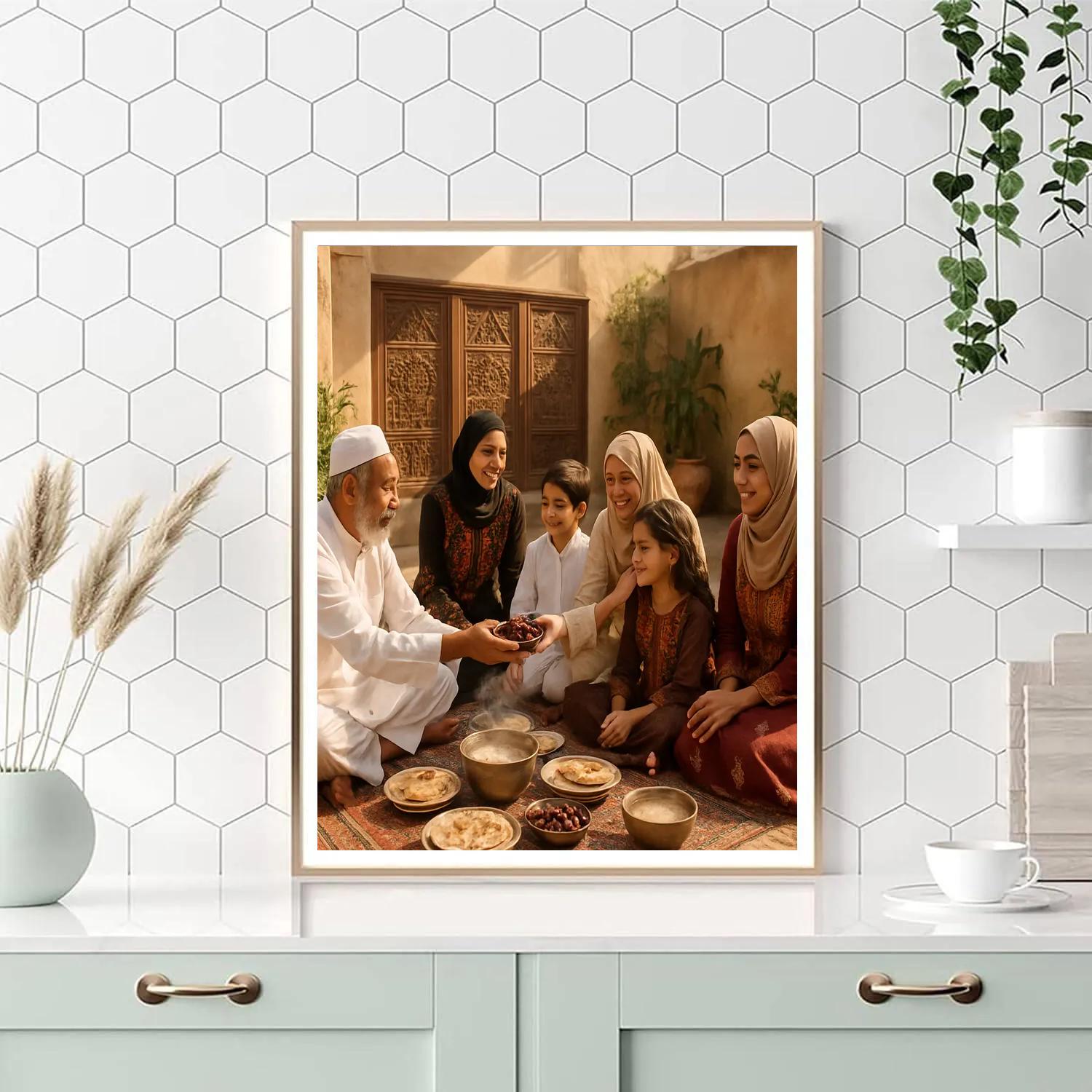 Eid Morning Feast Courtyard painting number kit