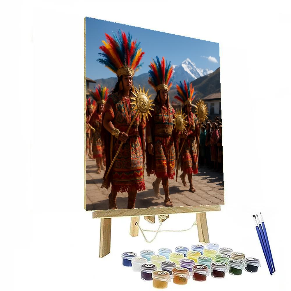 Inti Raymi Sun Procession Cusco paint by numbers