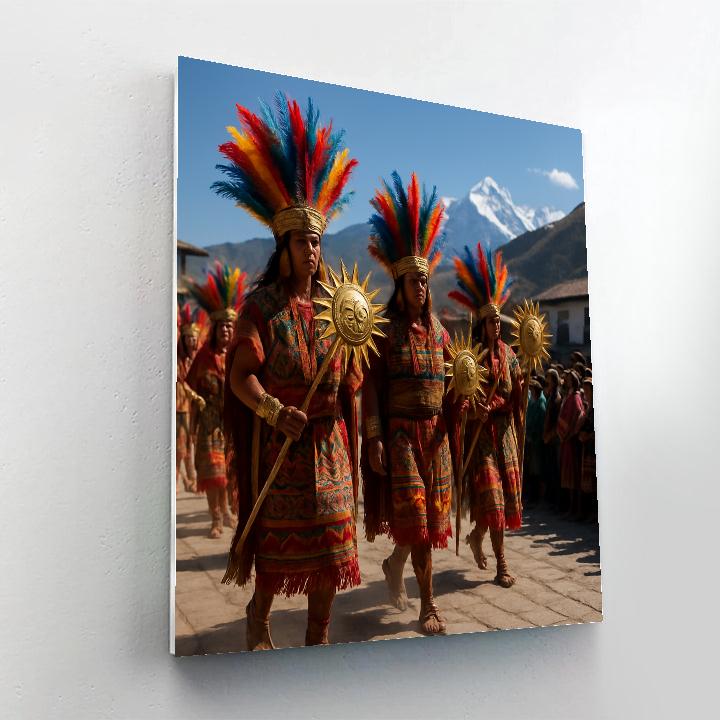 Inti Raymi Sun Procession Cusco paint by numbers