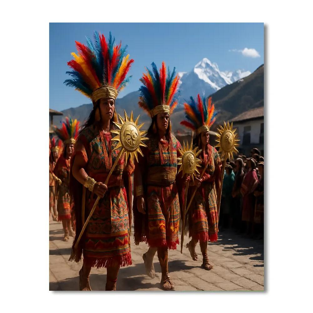 Inti Raymi Sun Procession Cusco paint by numbers