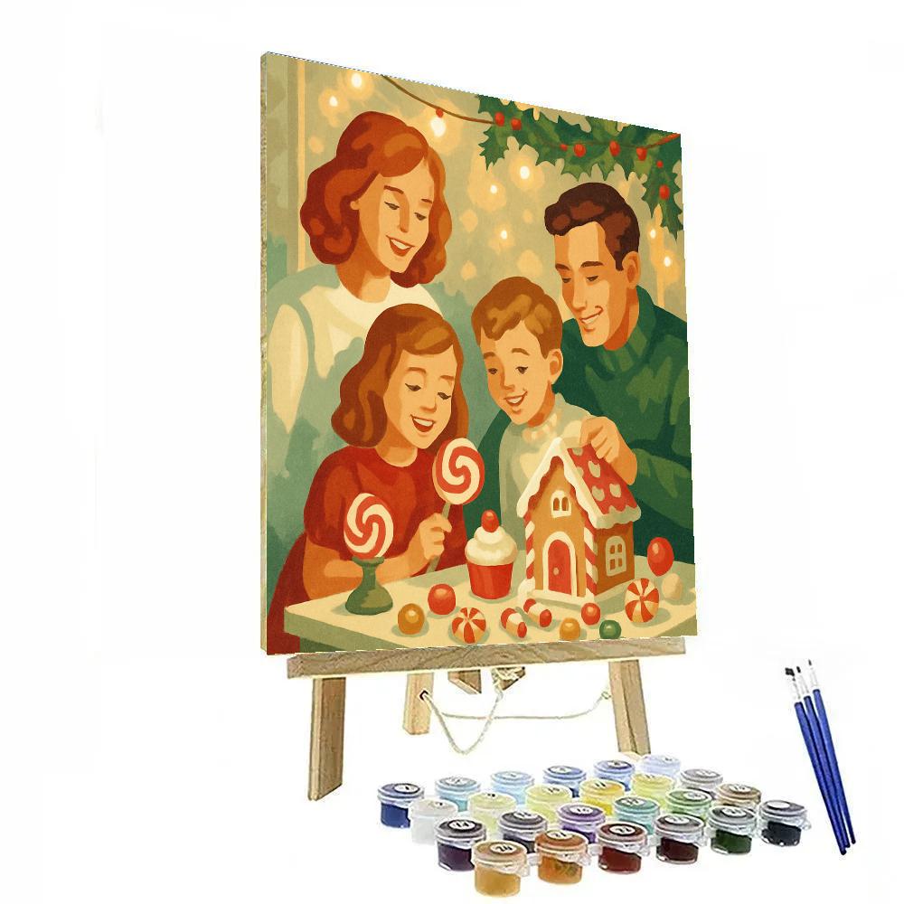Candy Cane Corner Numbered painting kits