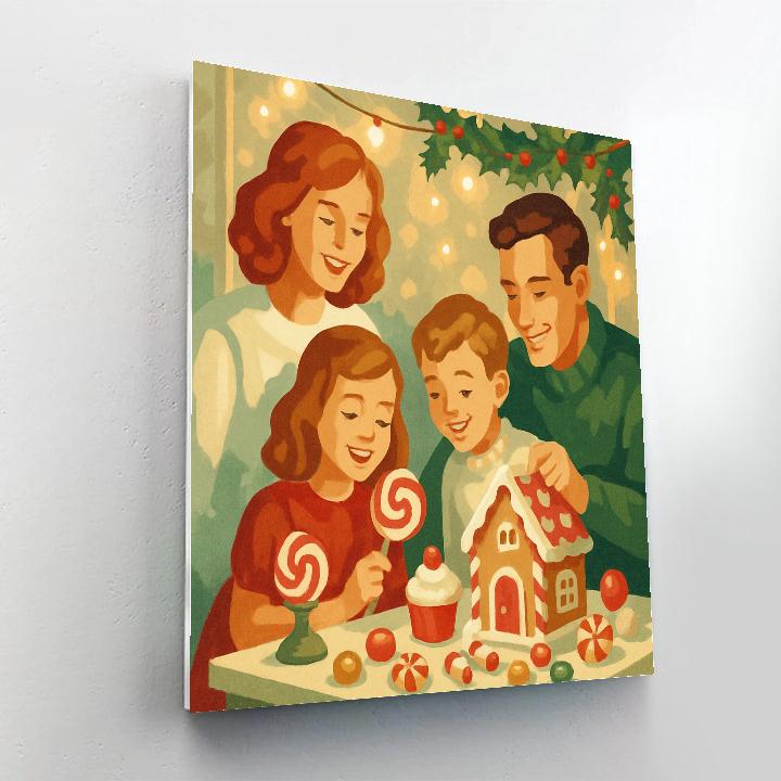Candy Cane Corner Numbered painting kits