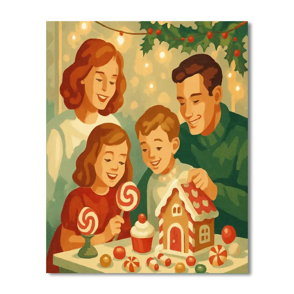 Candy Cane Corner Numbered painting kits