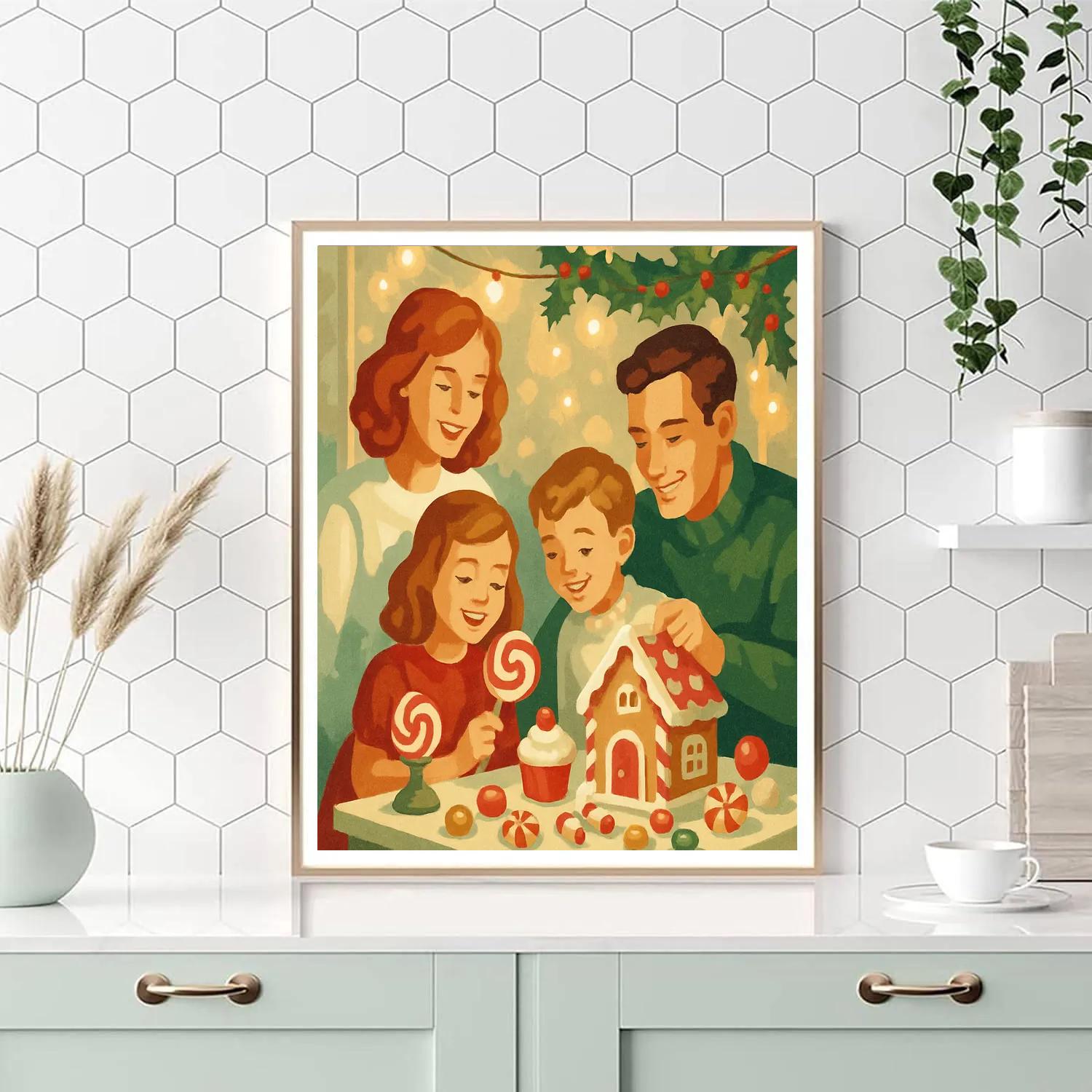 Candy Cane Corner Numbered painting kits