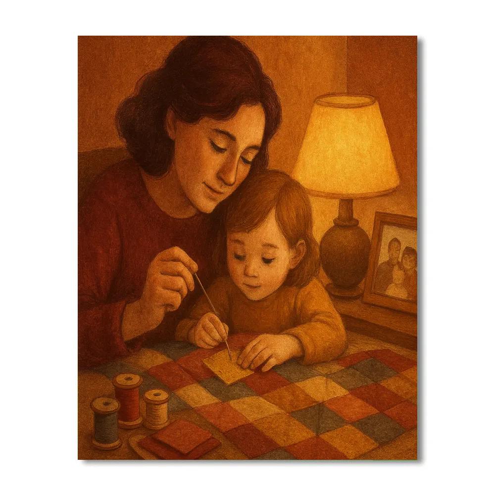 Sewing A Patchwork Memory Numbered painting kits