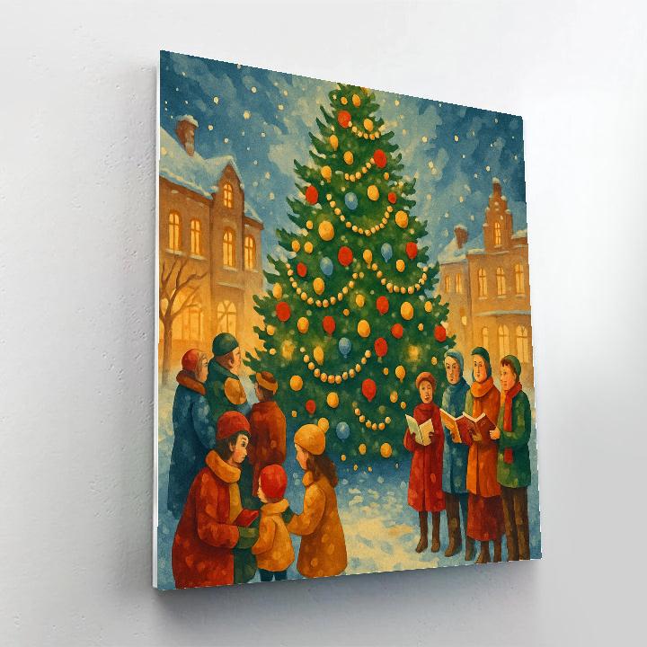 Starry Square Gathering paint by numbers