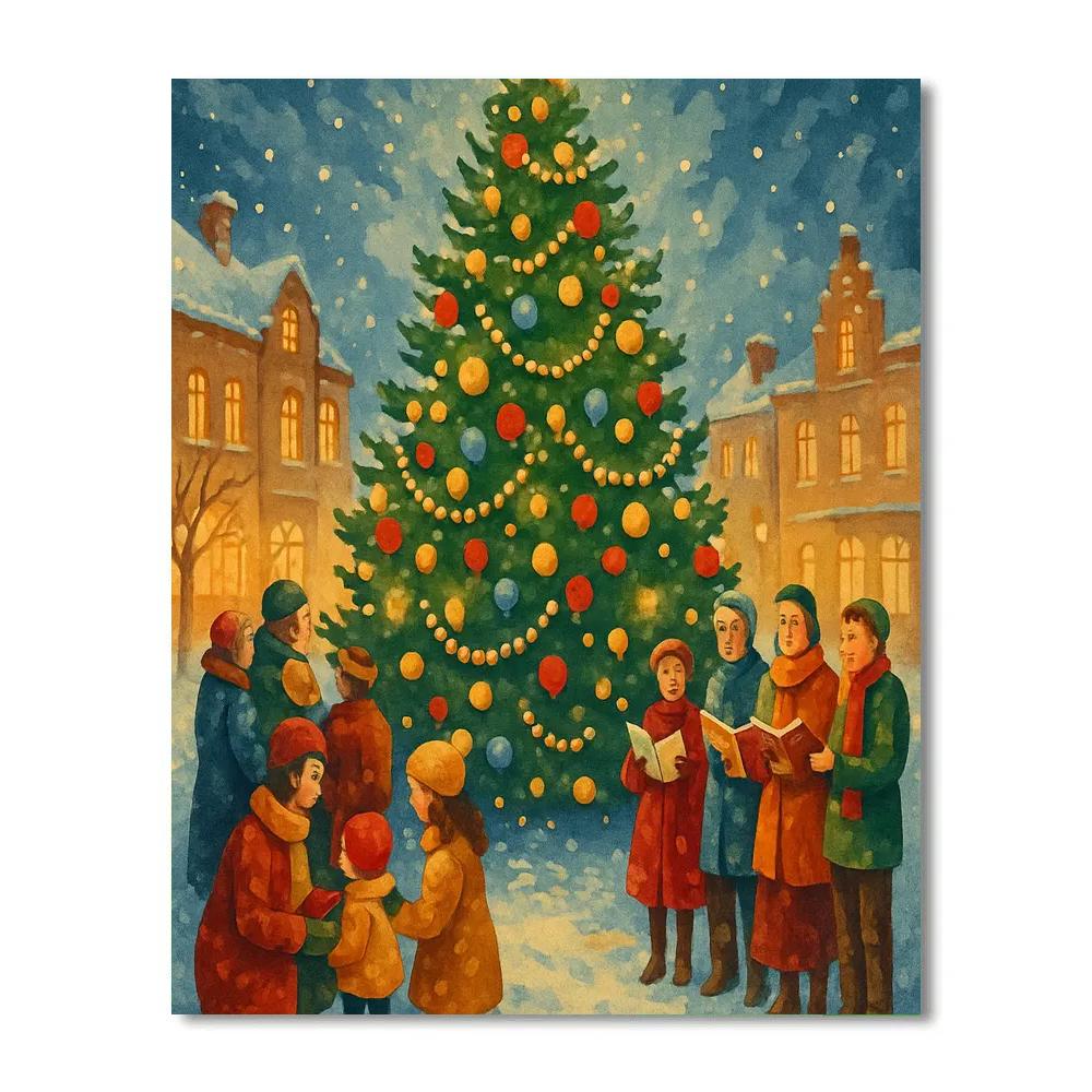 Starry Square Gathering paint by numbers