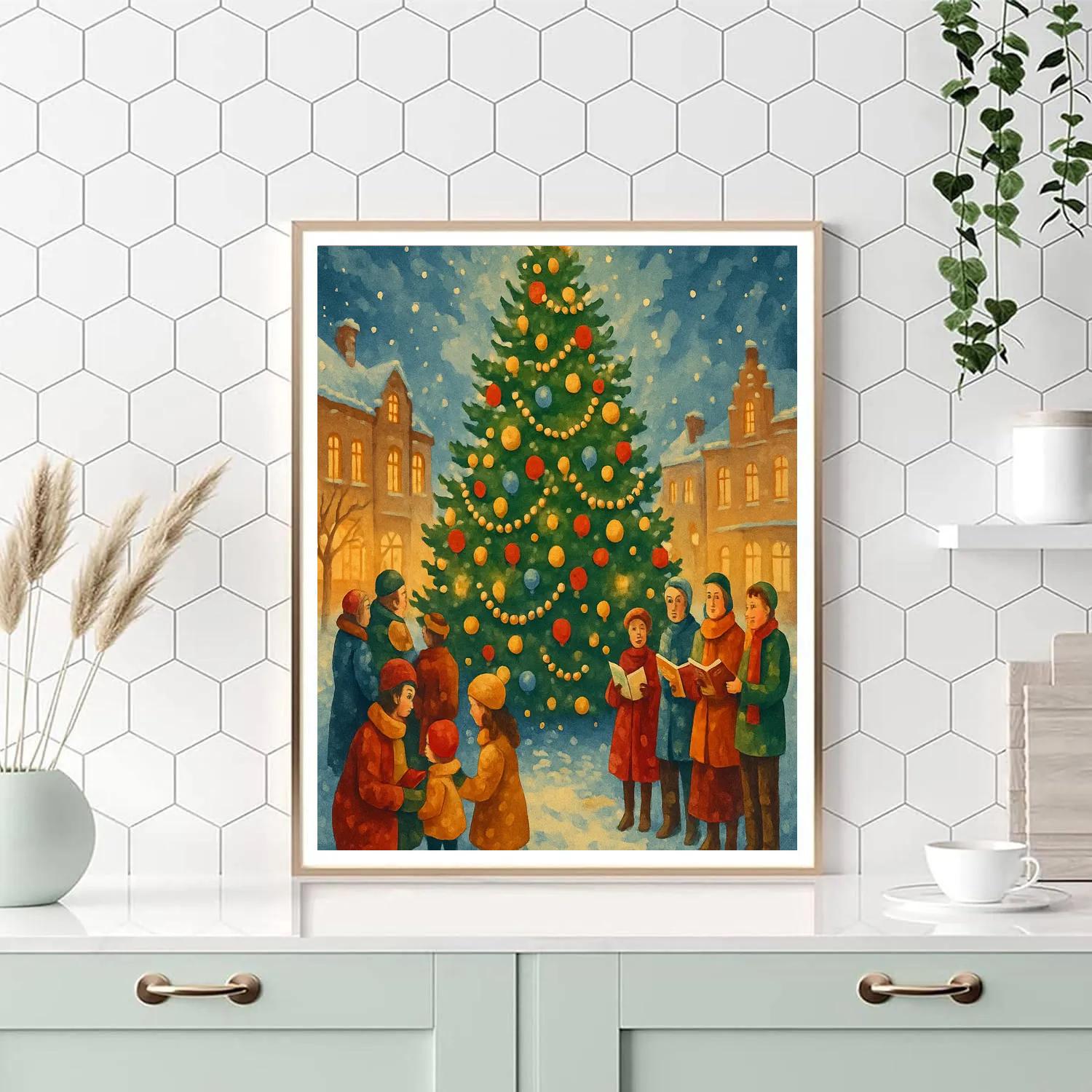 Starry Square Gathering paint by numbers