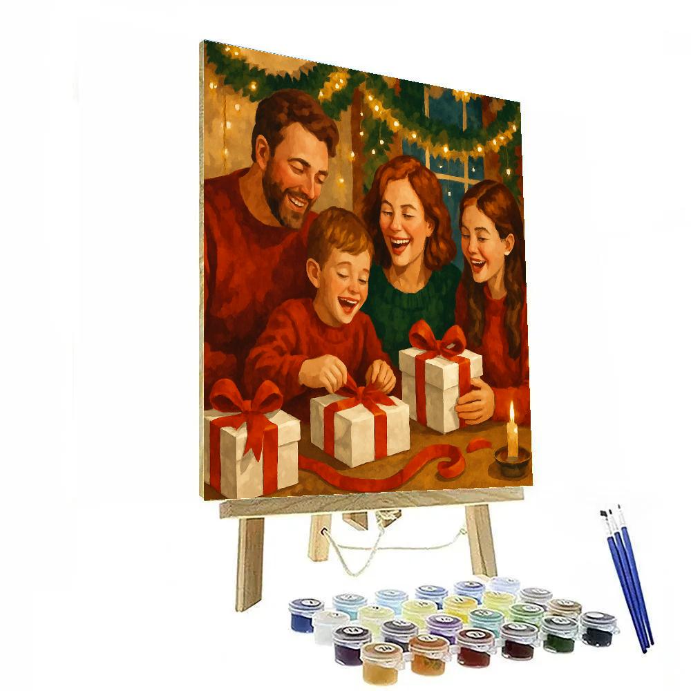 Twinkling Tinsel Gathering DIY paint by numbers