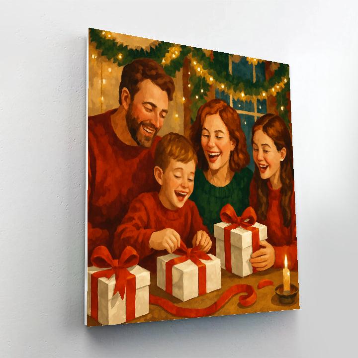 Twinkling Tinsel Gathering DIY paint by numbers