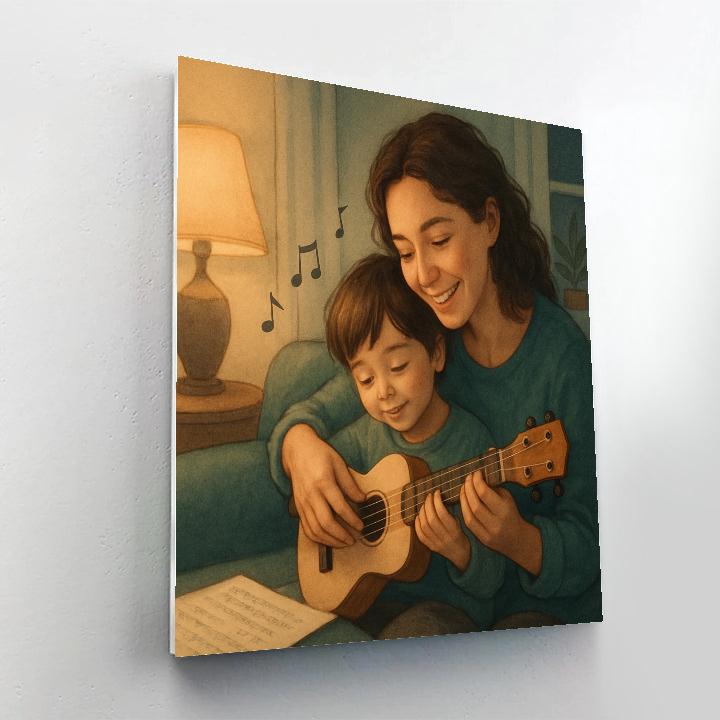 Learning Guitar Lullabies paint by numbers