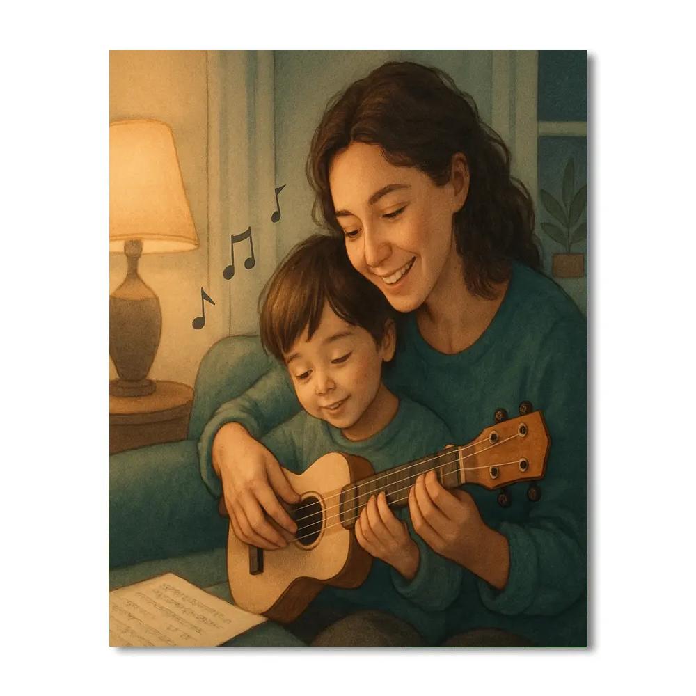 Learning Guitar Lullabies paint by numbers