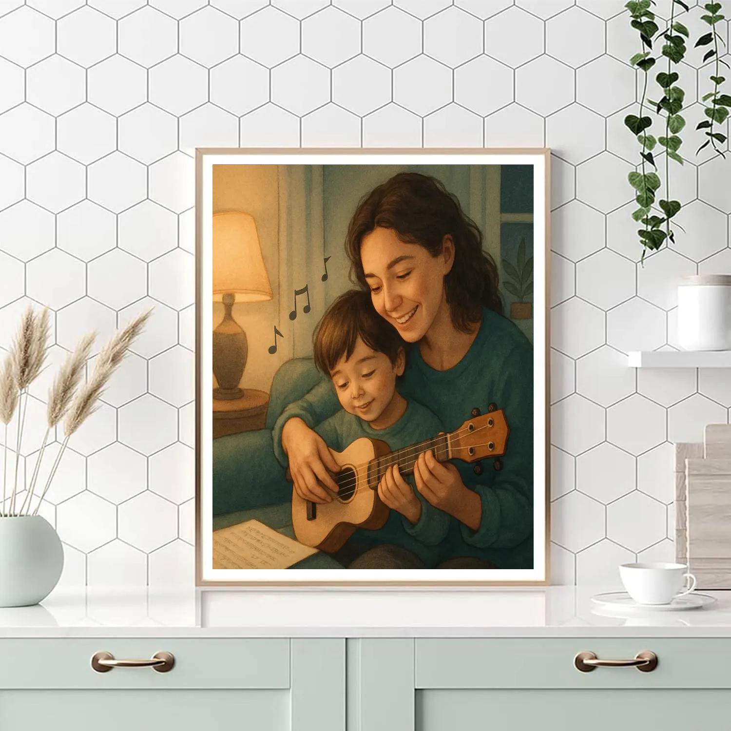 Learning Guitar Lullabies paint by numbers