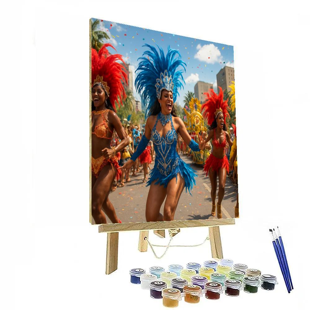 Rio Carnival Samba Parade Daytime Numbered painting kits