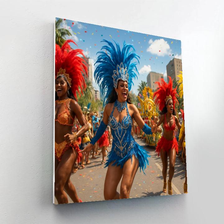 Rio Carnival Samba Parade Daytime Numbered painting kits