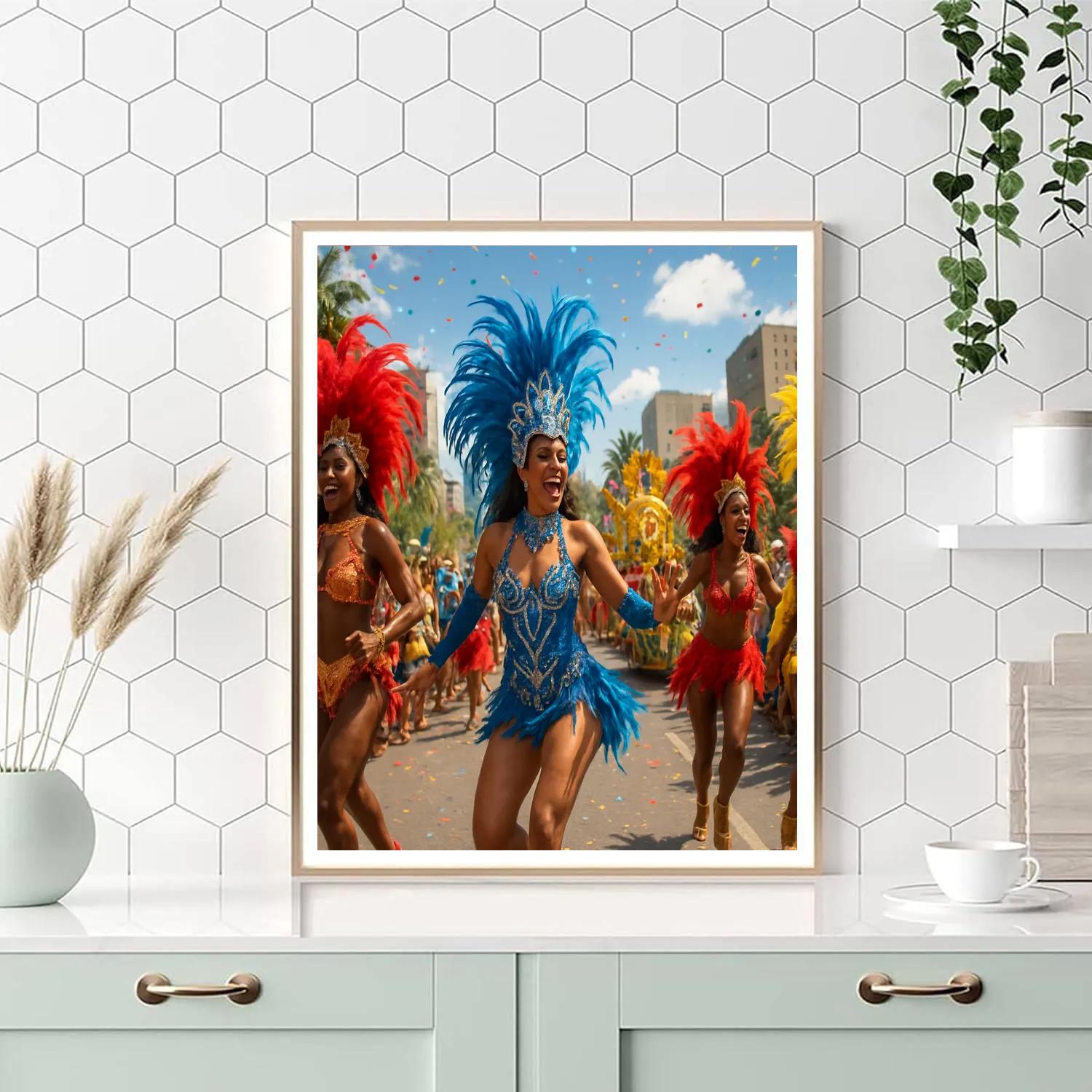 Rio Carnival Samba Parade Daytime Numbered painting kits
