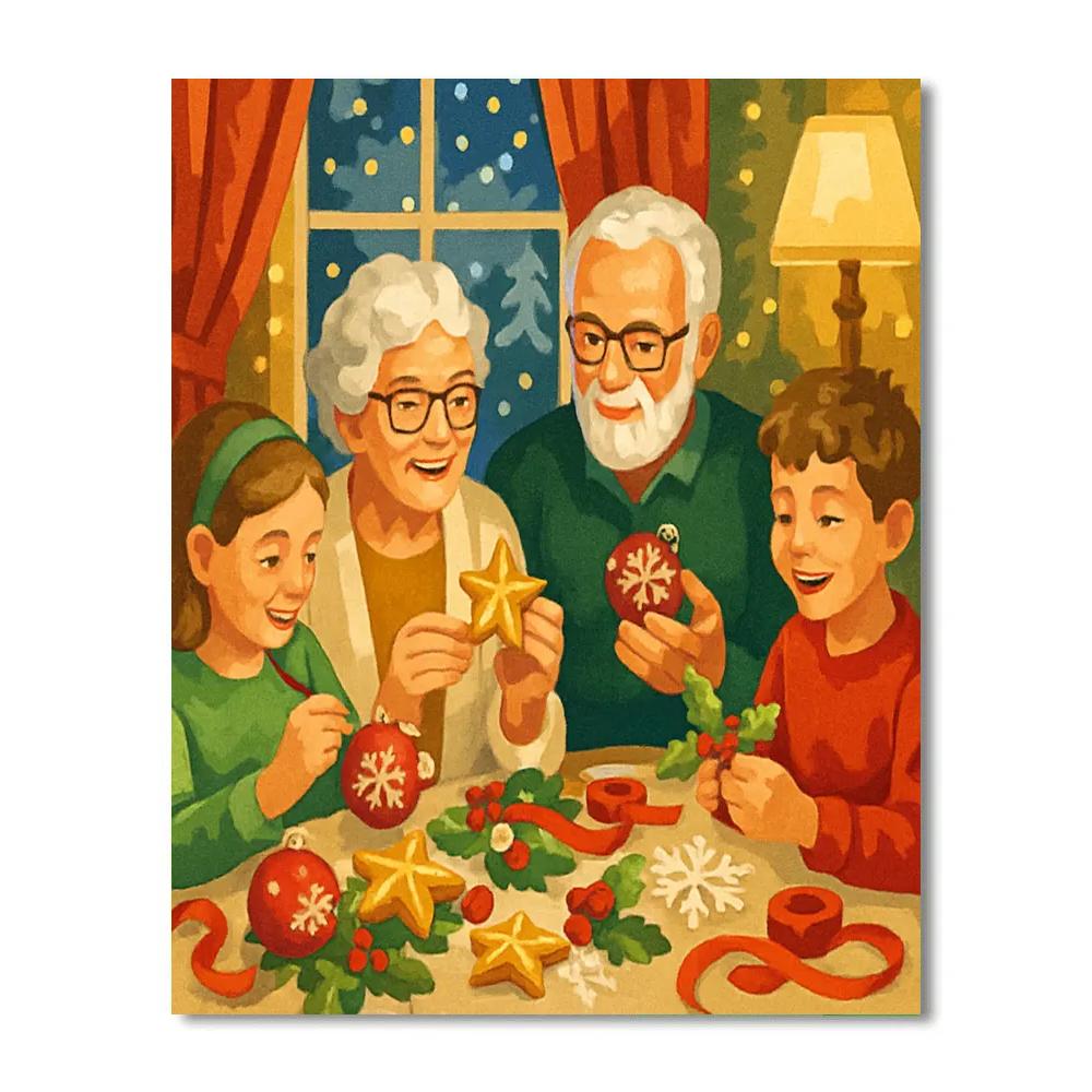 Festive Ornament Workshop Number painting