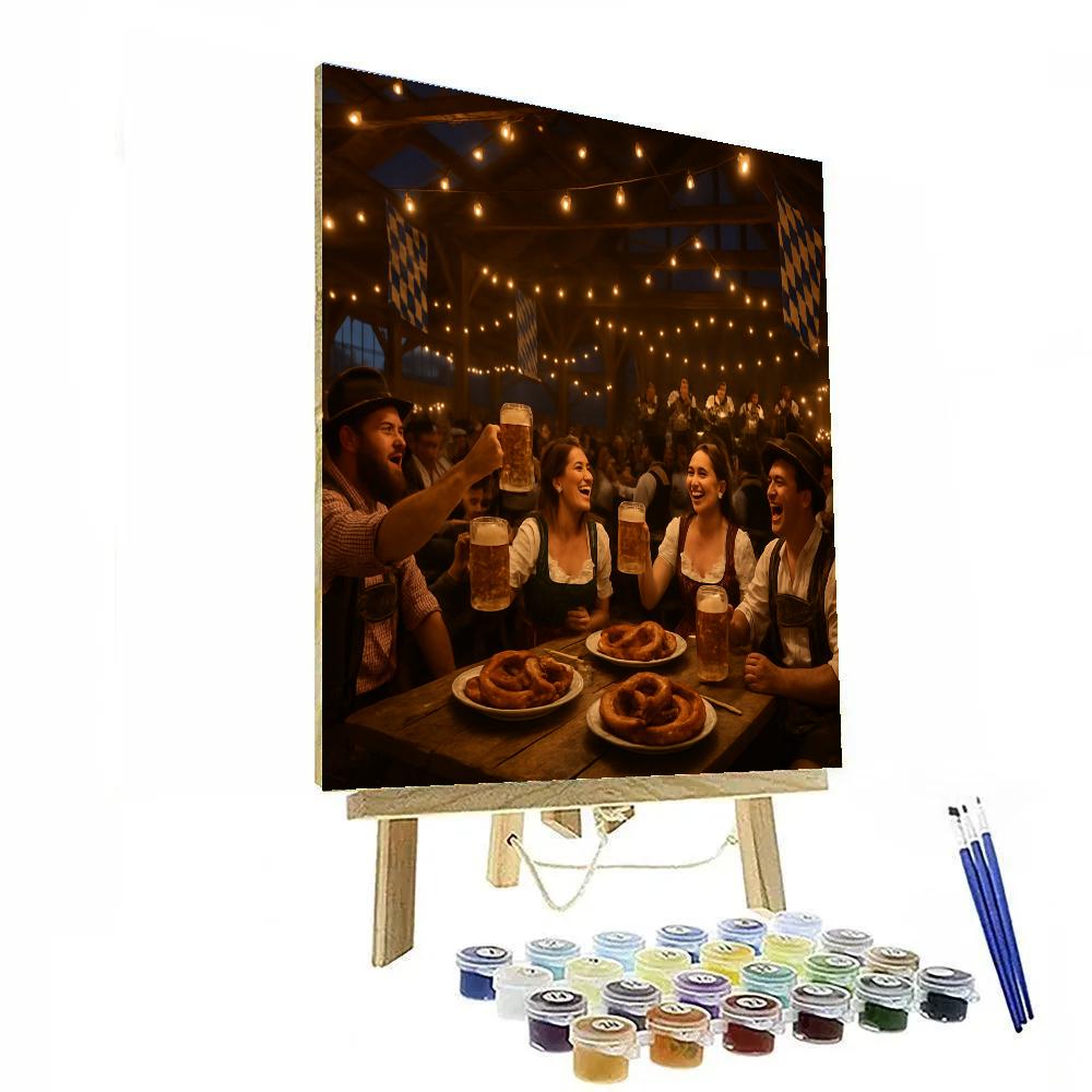 Oktoberfest Evening Festivities In Munich Painting by numbers kit