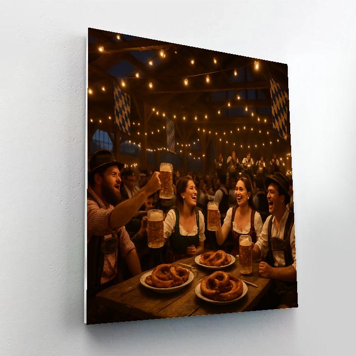Oktoberfest Evening Festivities In Munich Painting by numbers kit