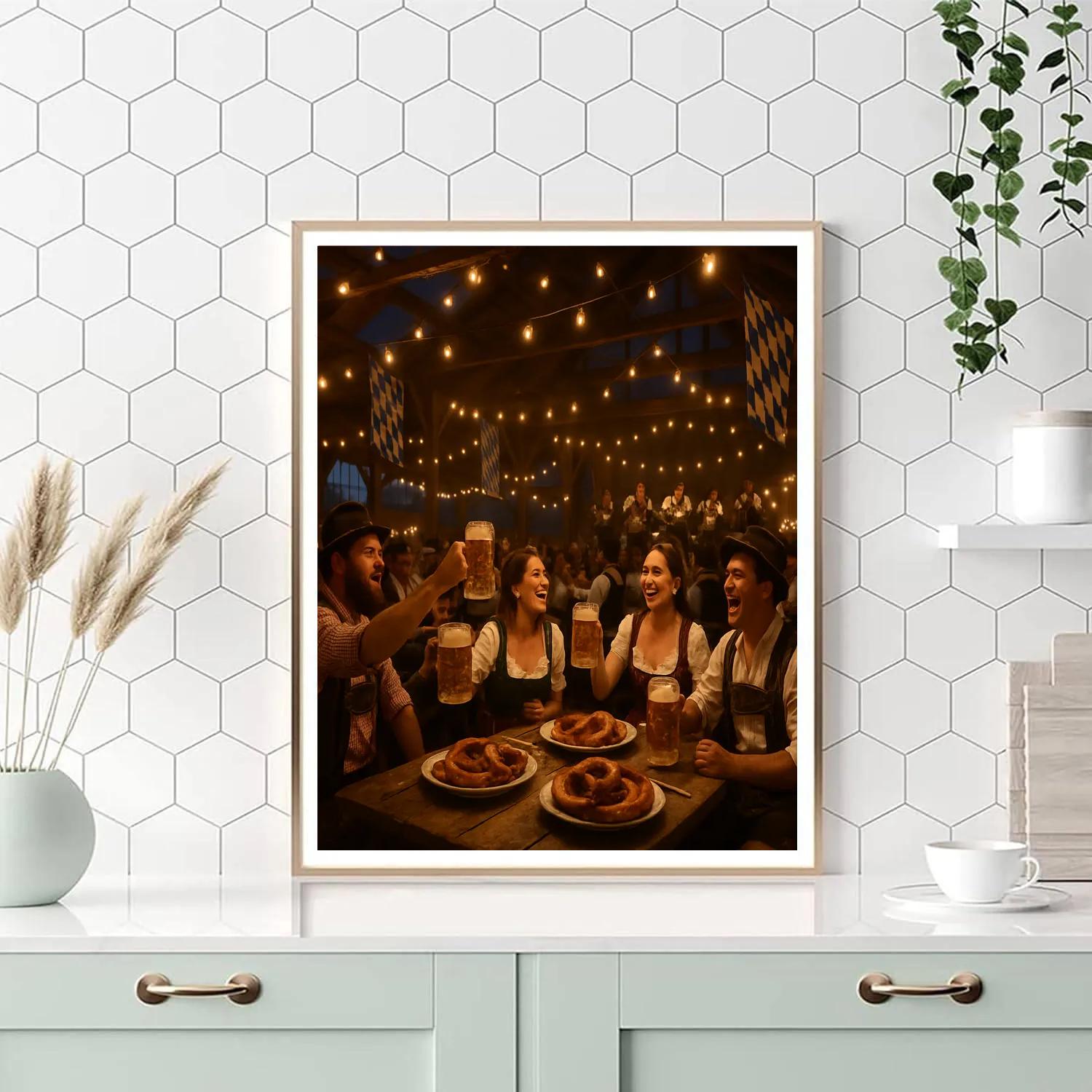 Oktoberfest Evening Festivities In Munich Painting by numbers kit