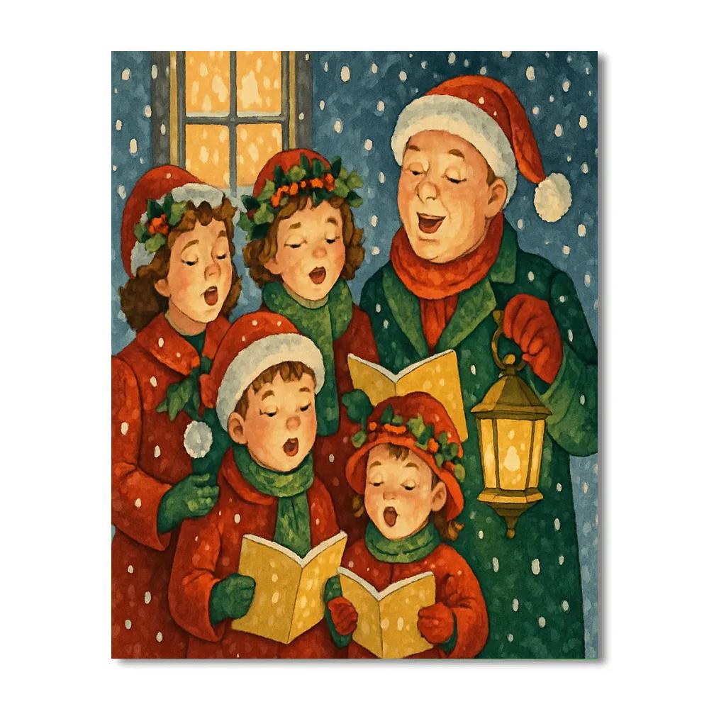 Snowy Evening Carol paint by color
