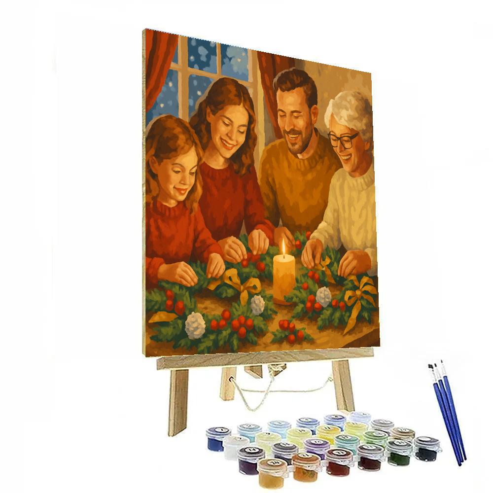 Wreath-Making Joy DIY paint by numbers