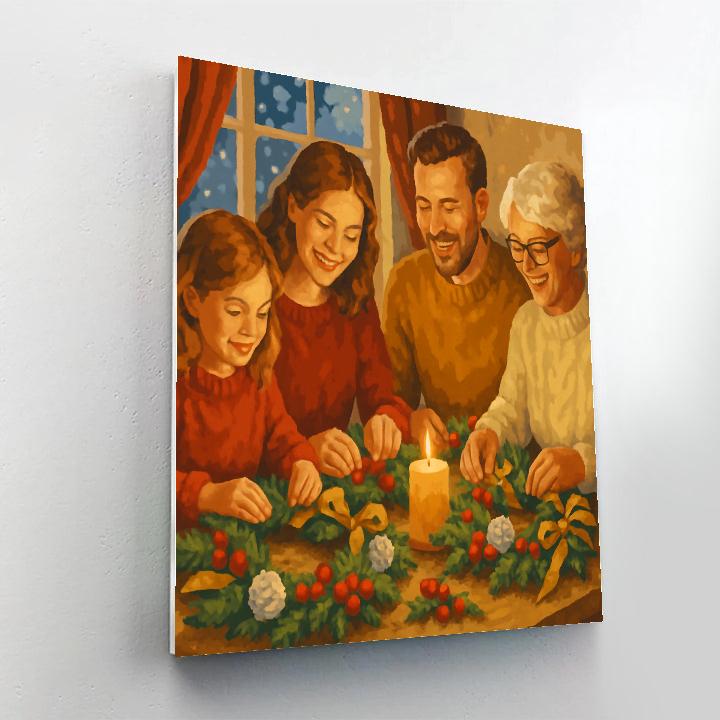 Wreath-Making Joy DIY paint by numbers