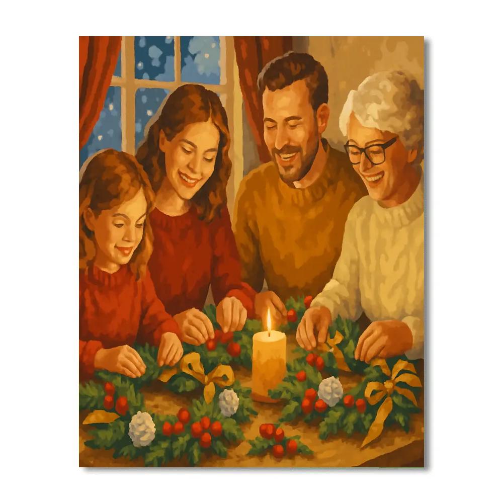 Wreath-Making Joy DIY paint by numbers
