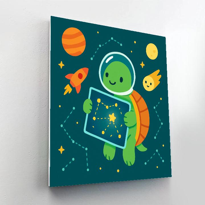 Starlight Astro Turtle Paint by numbers art