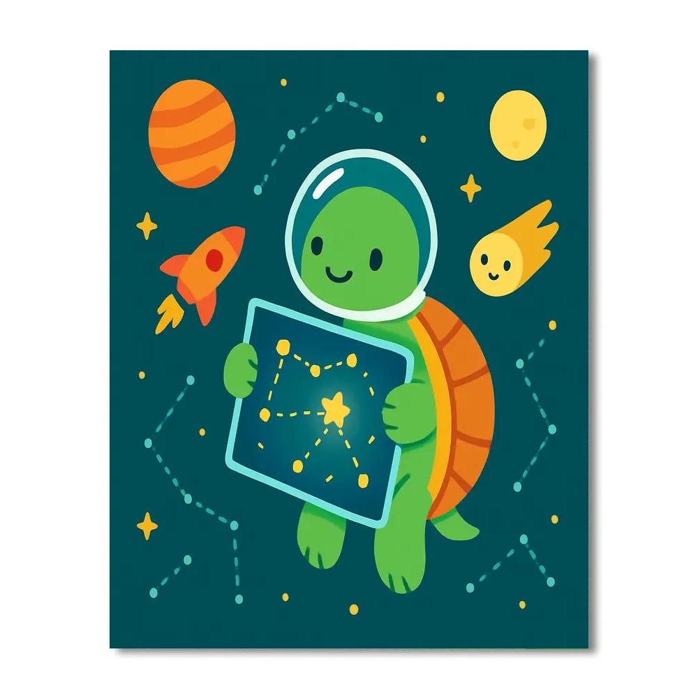 Starlight Astro Turtle Paint by numbers art