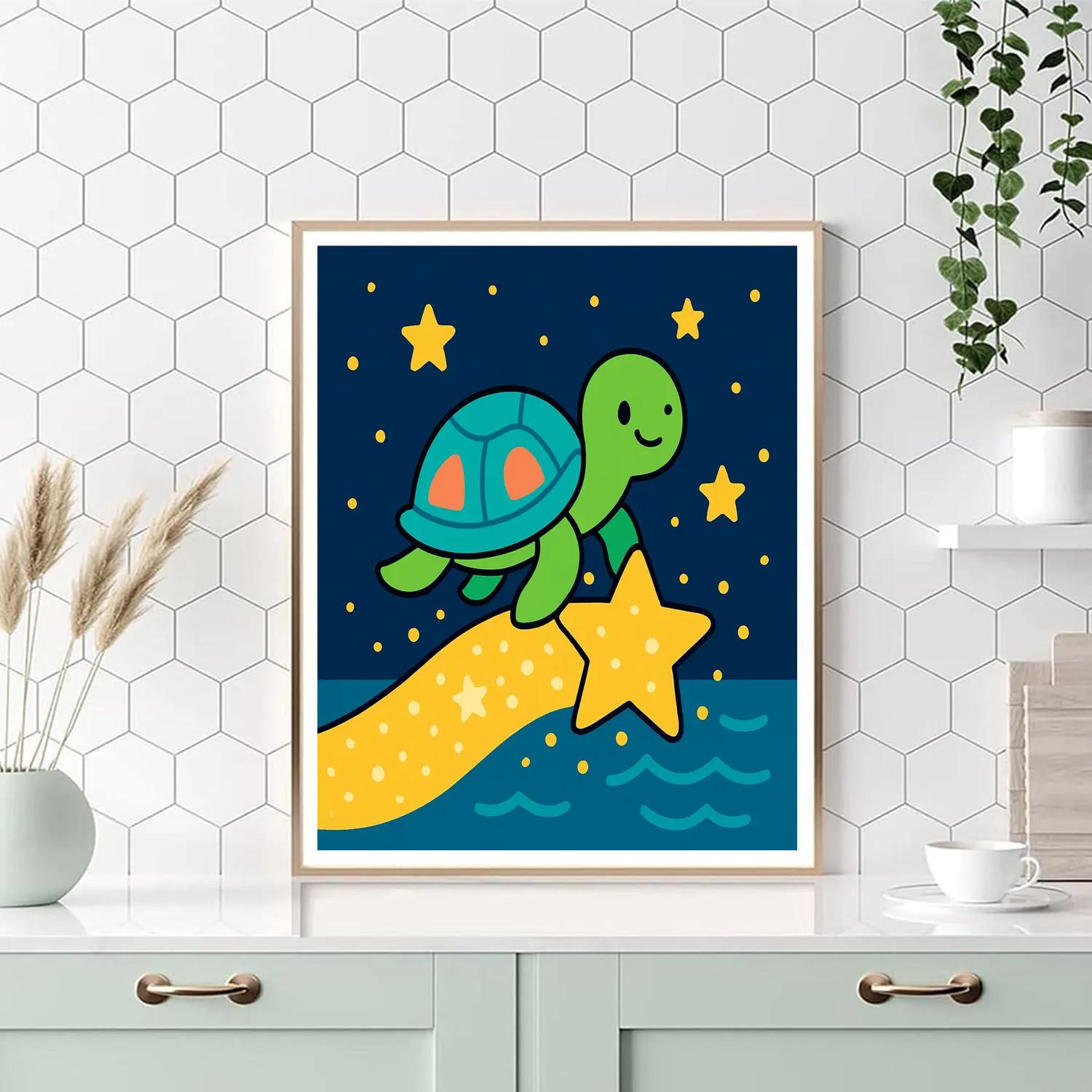 Starlight Sea Turtle Voyage Paint by numbers kits