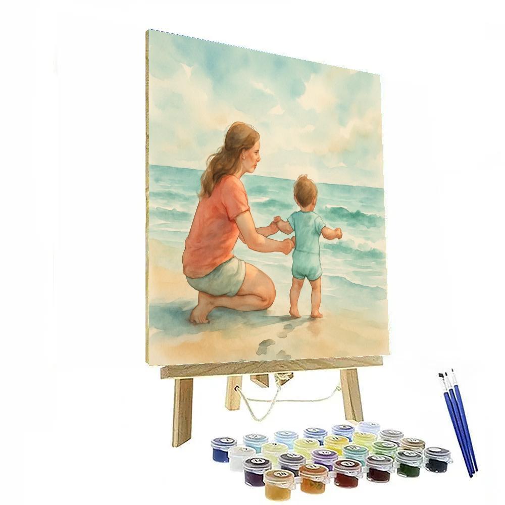 First Steps On The Shore paint by number