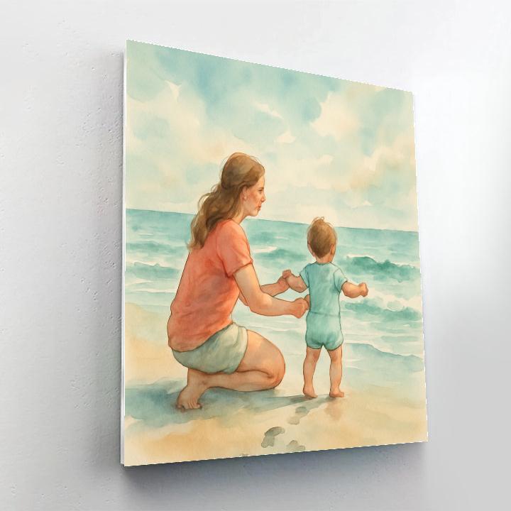 First Steps On The Shore paint by number