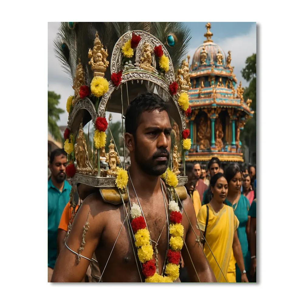 Thaipusam Kavadi Pilgrimage painting number kit