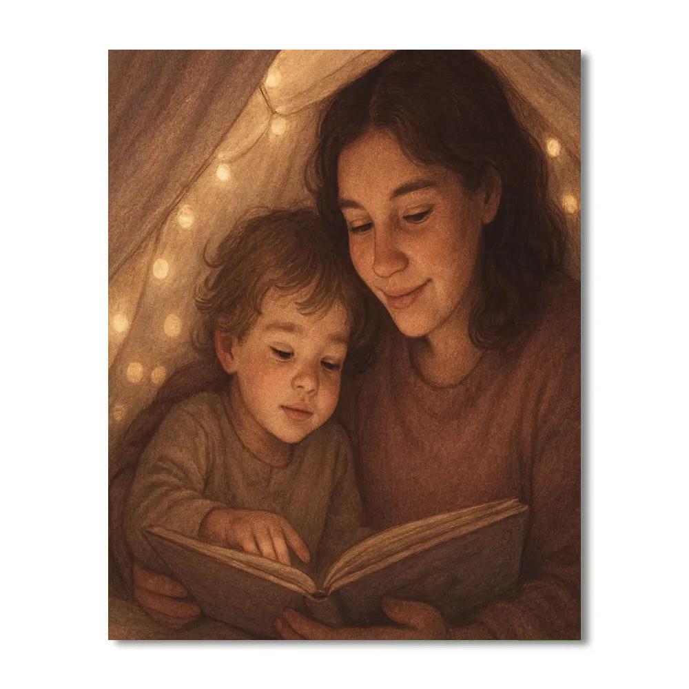 Quiet Reading Hour paint by number