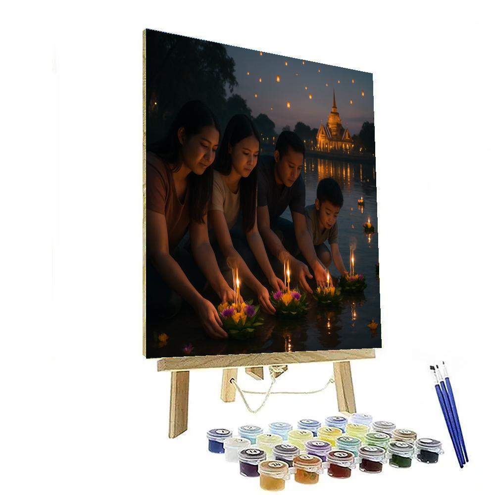 Loy Krathong River Offerings paint by numbers