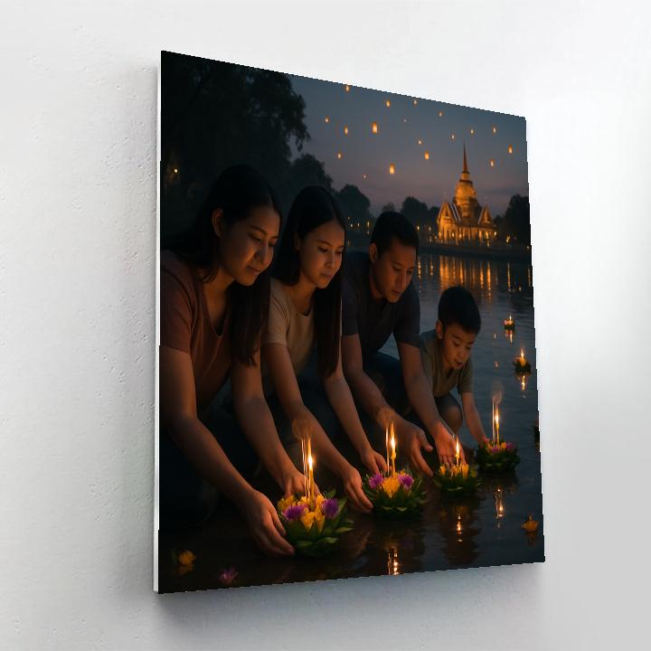 Loy Krathong River Offerings paint by numbers