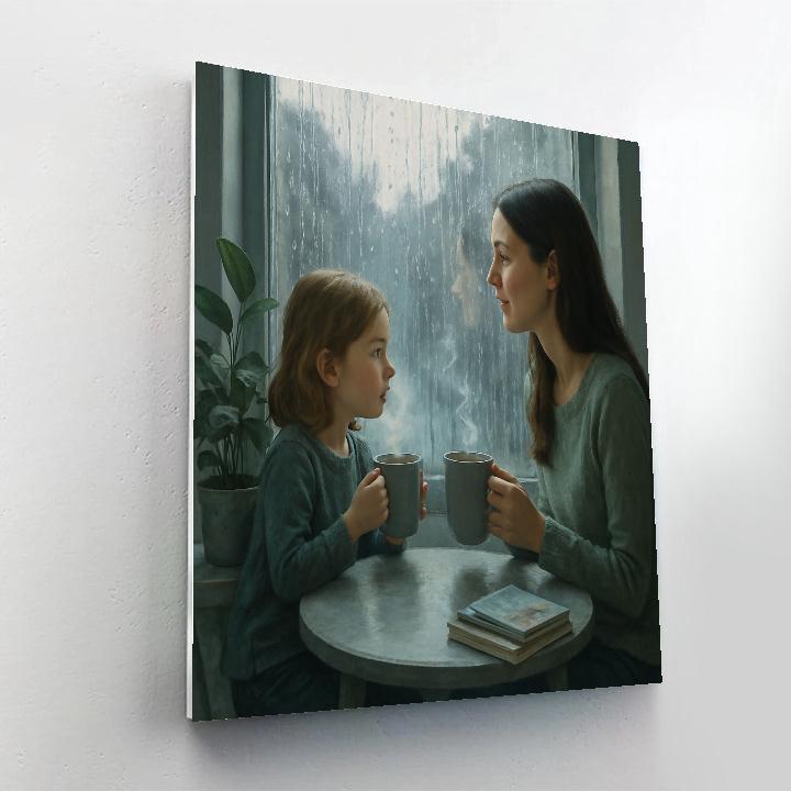 Rainy Window Tea DIY paint by numbers