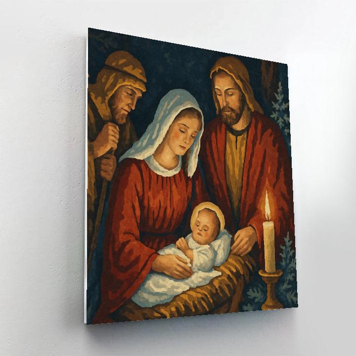Midnight Manger Vigil DIY paint by numbers