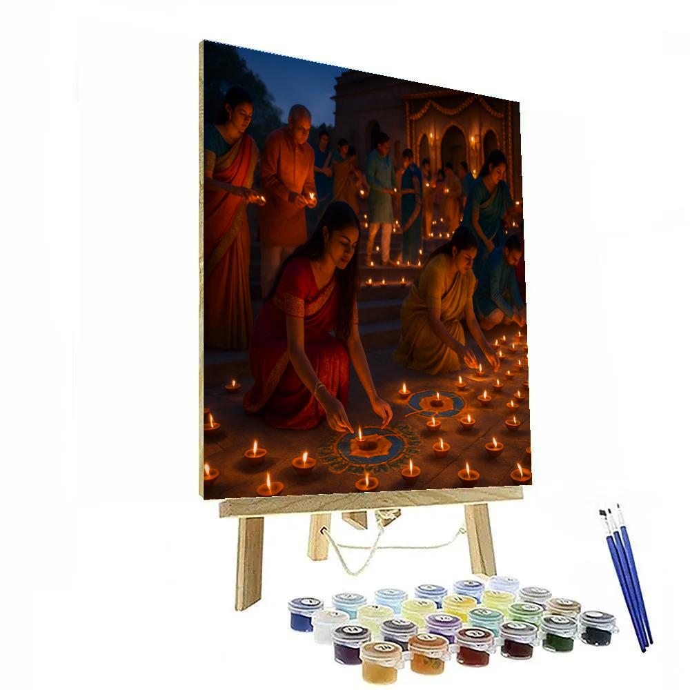 Diwali Lantern Festival India Painting by numbers kit