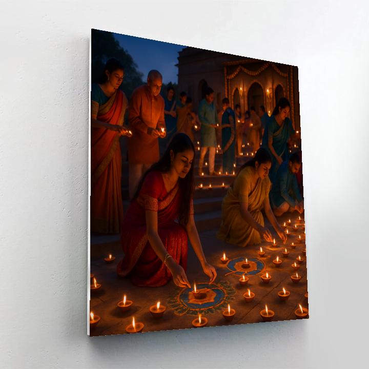 Diwali Lantern Festival India Painting by numbers kit