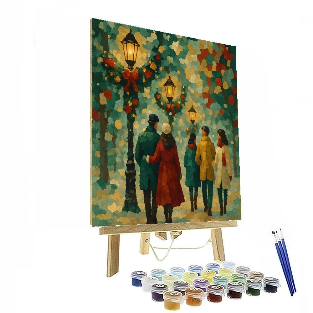 Glistening Garland Stroll Paint by numbers art